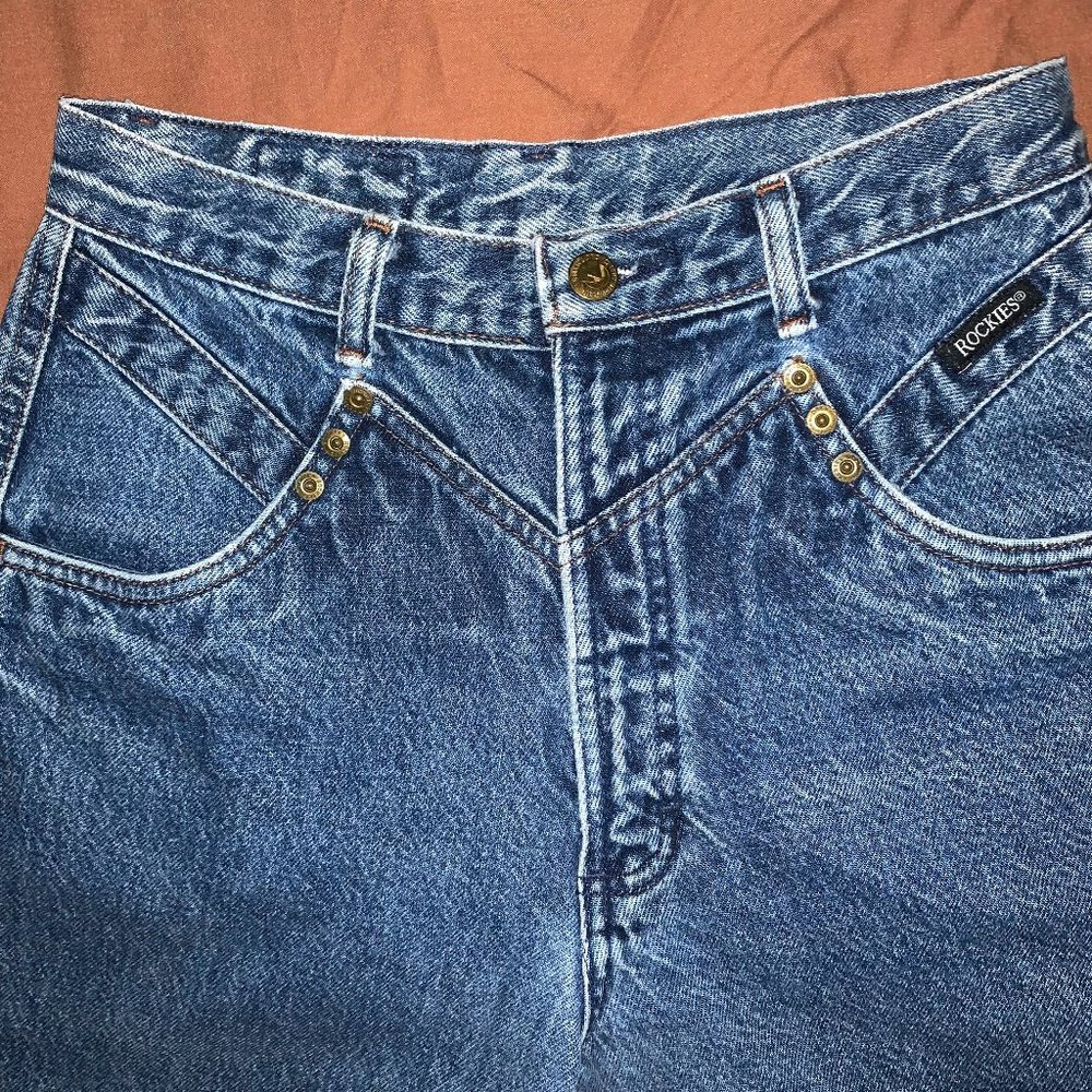 Vintage Rockie Mountain Jeans; Dark Wash, High Waist; 9x35; Rockies